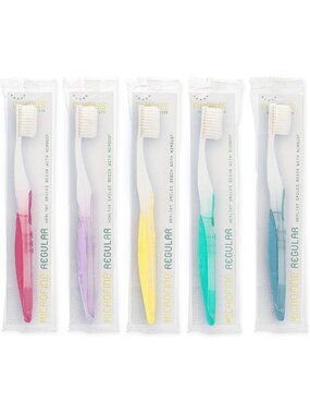 Extra Soft Toothbrushes for Sensitive Teeth & Gums, Tapered Bristles, 10 Pack